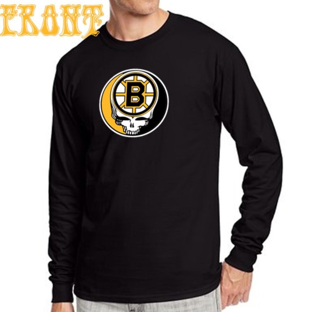On the Lot Grateful Dead Bruins Mashup Parody Long Sleeve